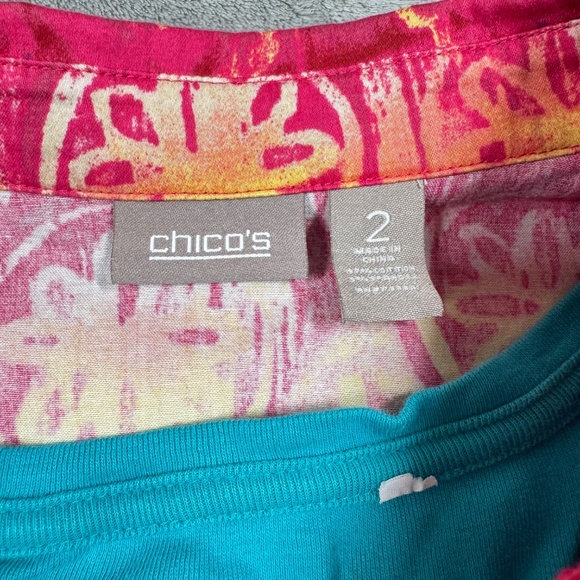 Chico’s Elephant Print Button Shirt Women’s Size 2 (XL) Tribal Boho Top - Picture 4 of 9